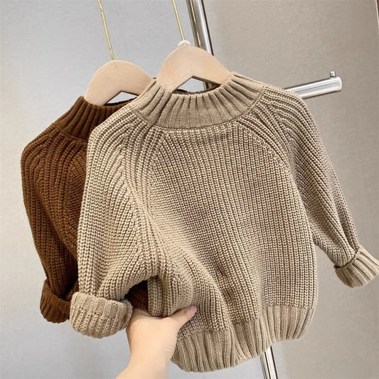 Paxton Autumn Cotton Solid Children Sweater