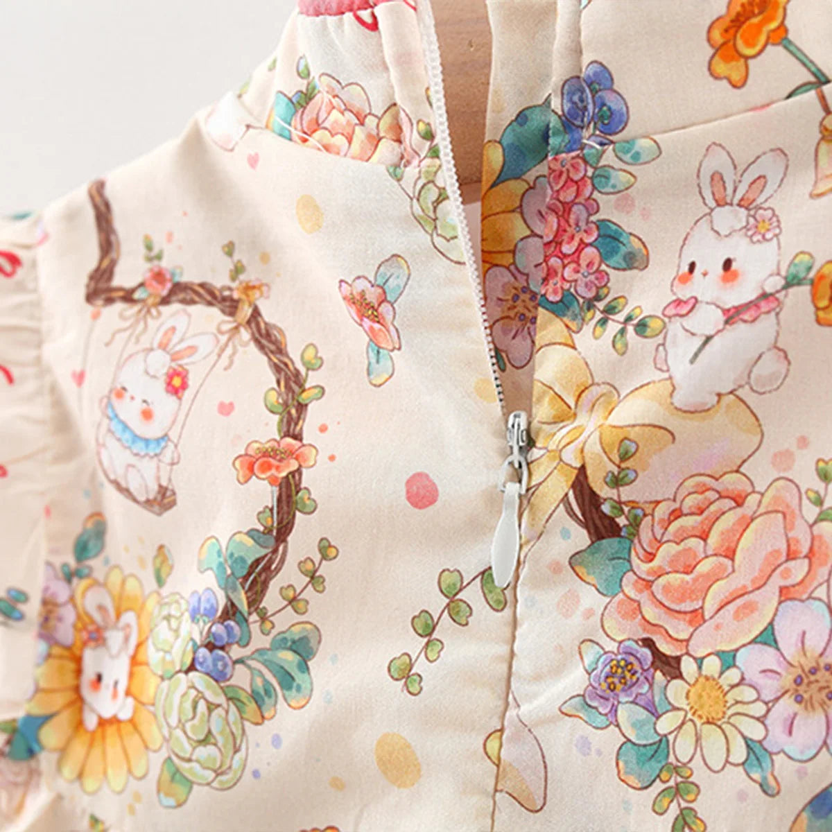 Summer Baby Girl's New Dress Sweet Little Rabbit Printed