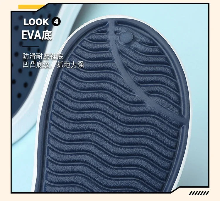 2024 New Kids Shoes Summer Breathable Quick-Drying Water Shoes with Drainage Holes Boys Girls Sandals 24-34