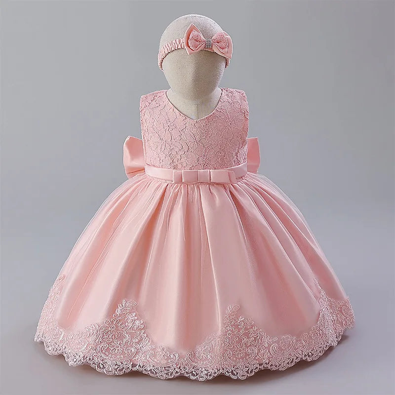 Baby Girl Dress, Little Princess Lace Color-block Baby First Year Old Summer Baby Dress