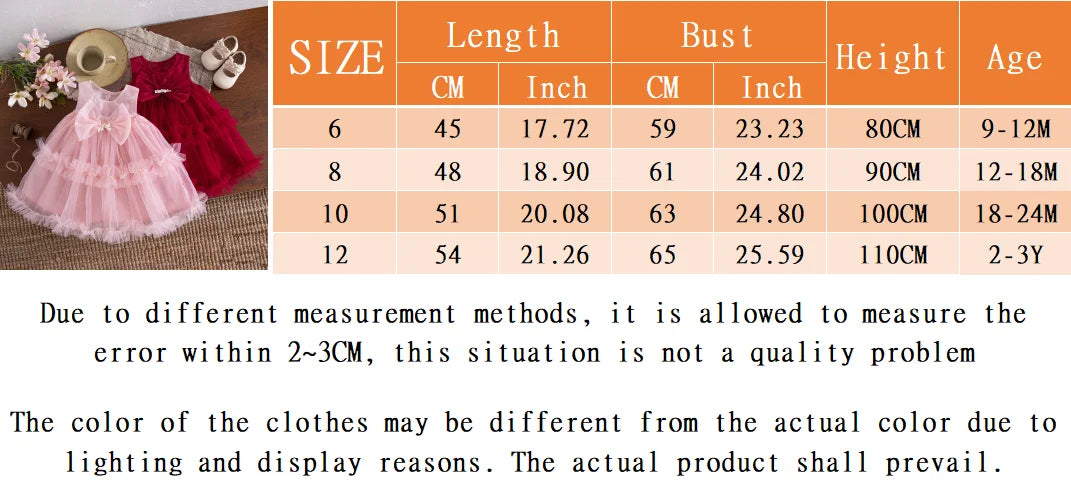Baby Girl Dress Summer New Sweet Bow Children'S Clothing Suitable For Birthday Parties
