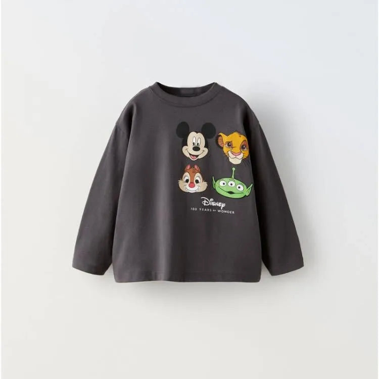 Olivia Cartoon Disney Printed Kids Long Sleeve Autumn Clothing Girl