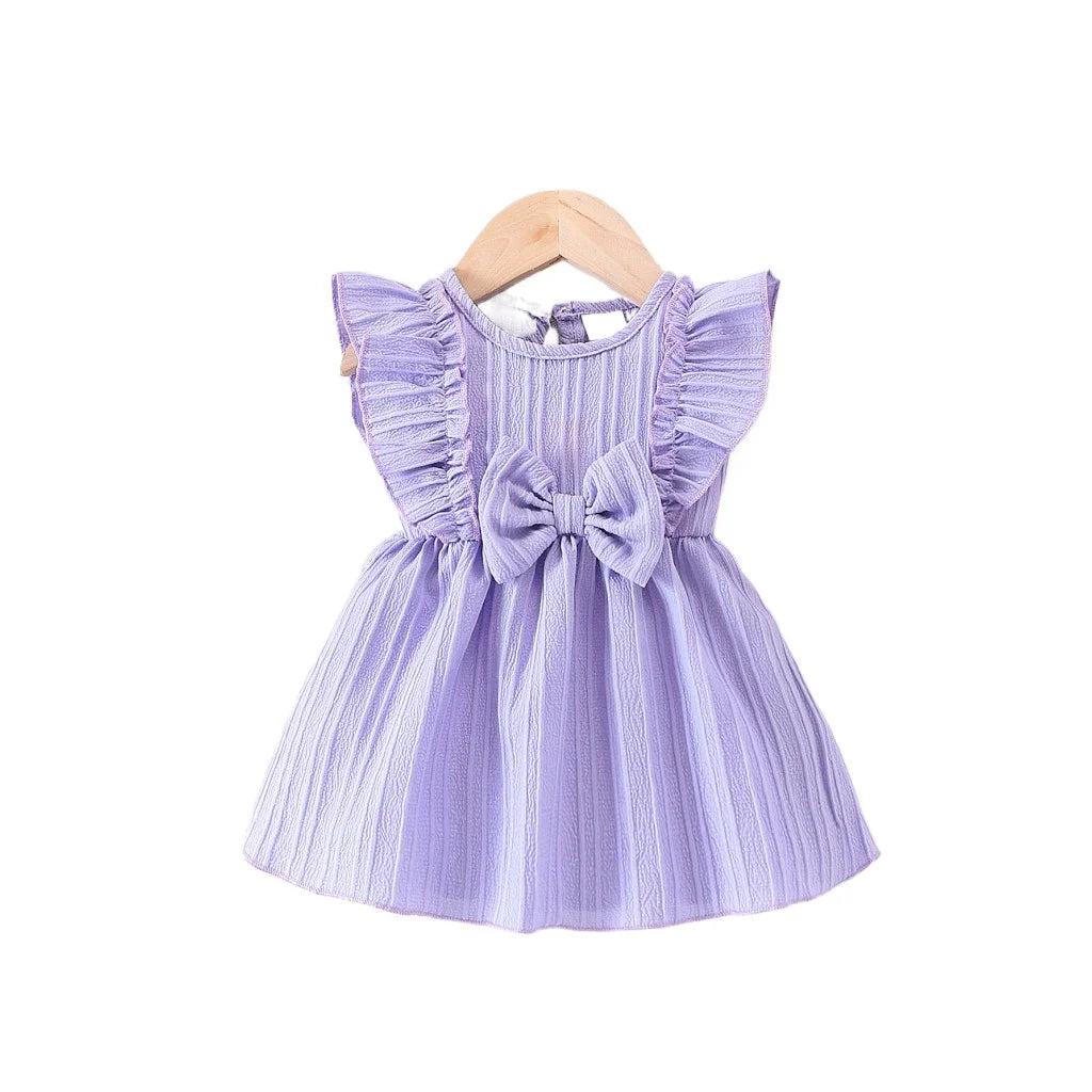 Ava Baby Girl Summer Dress for Toddlers with Headbow