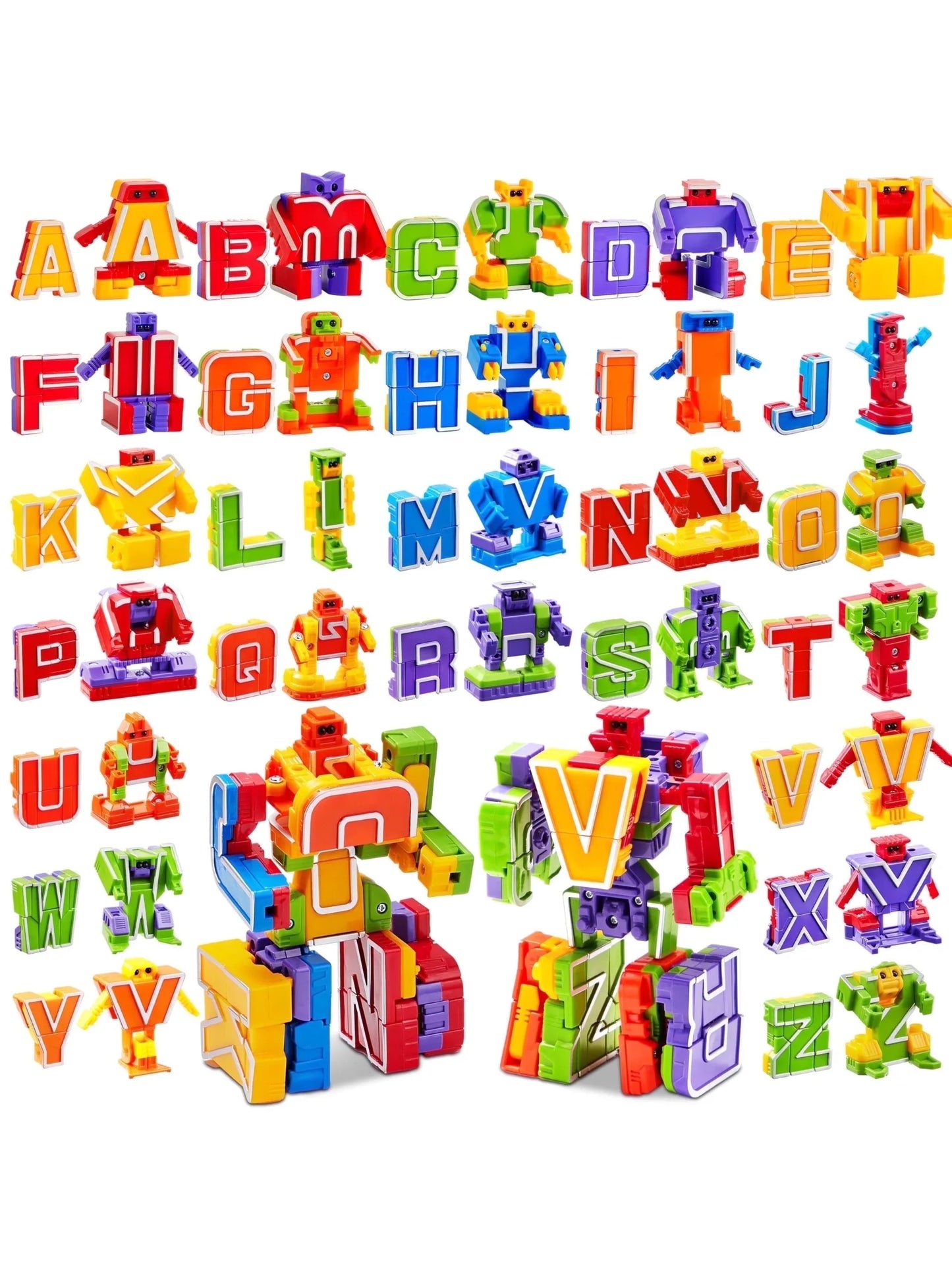 Joyfy 26 in 3 Alphabet Bots Toy 26 Pc Transforming Robot Educational