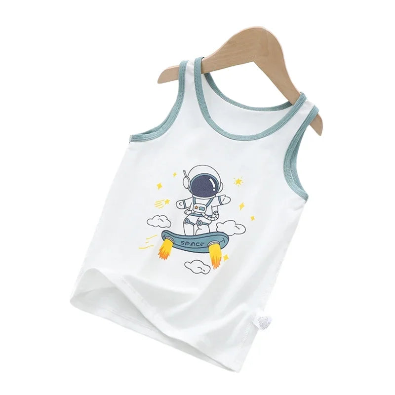 Nabil Space Man Cartoon Tank Tees