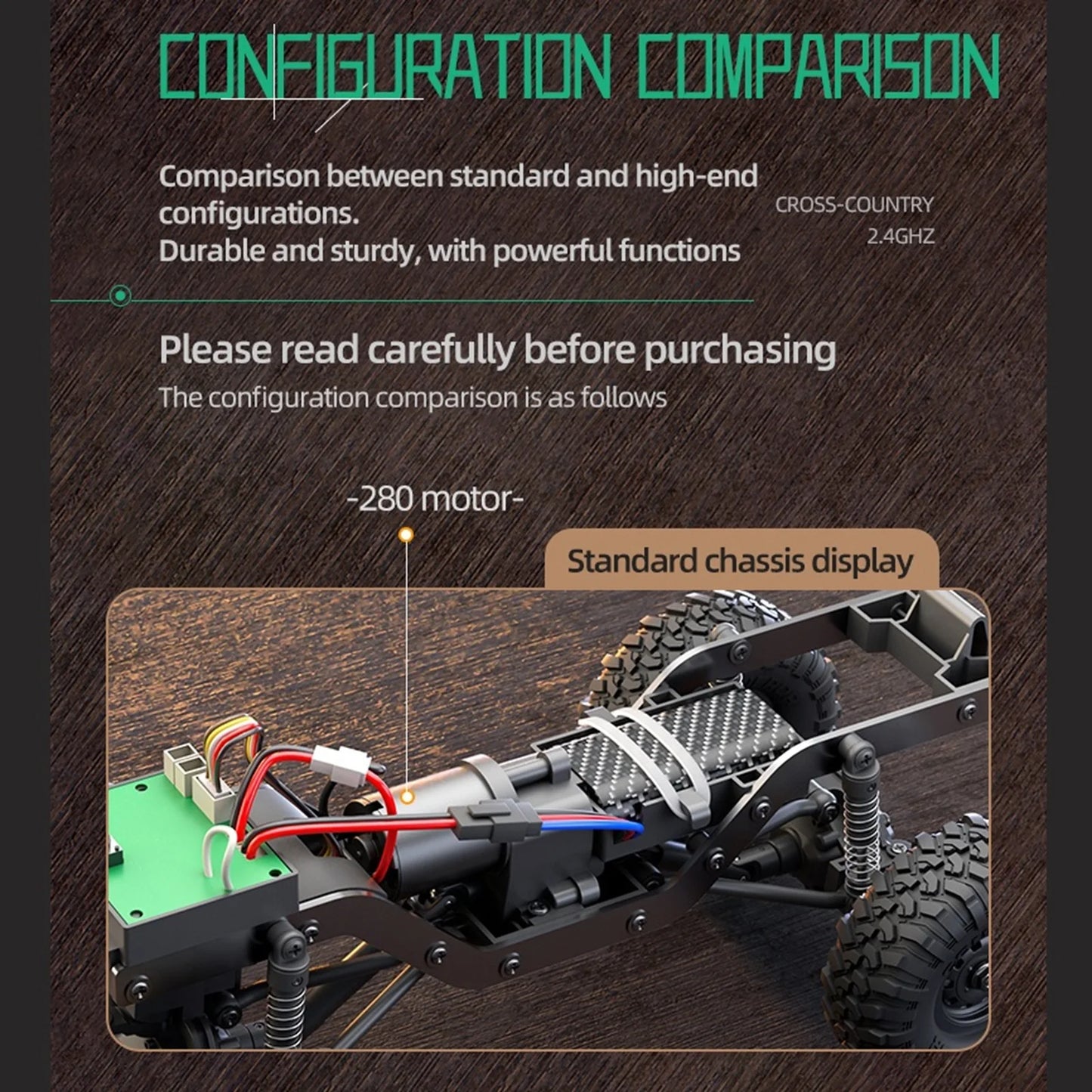 1:16 HBToys RC Car with Realistic LED Roof Light RC Crawler Vehicle R1611 4x4 Off-Road Full Functionality Alloy Drive Shaft
