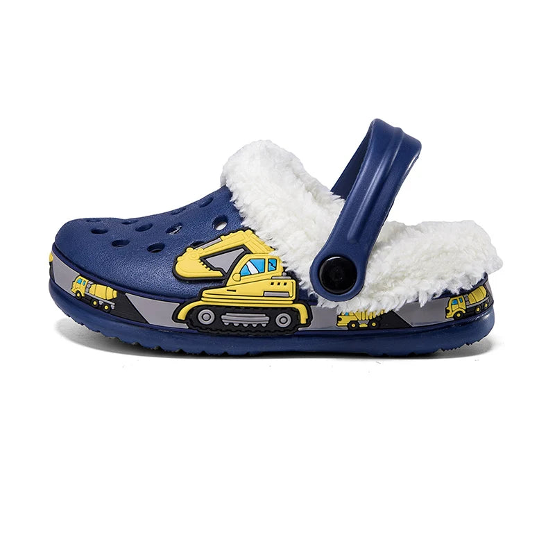 Winter Kids Sandals Fur Children's Slippers Baby Girls Shoes