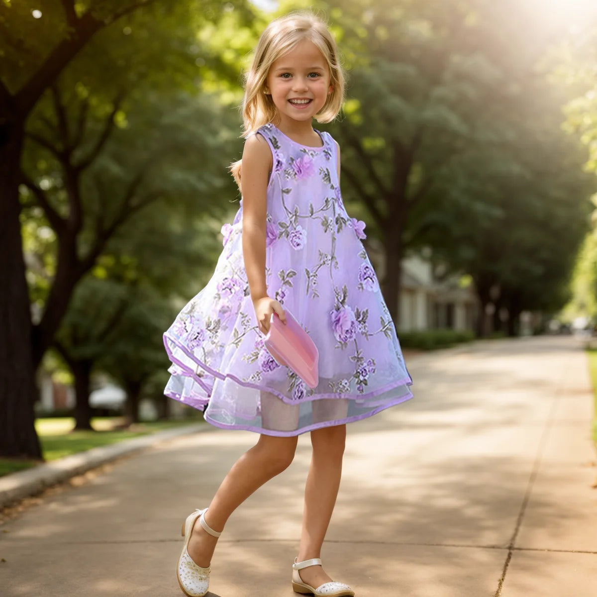 Girls Flower Bohemian Summer Dress ChildKids Girl Beach Dresses