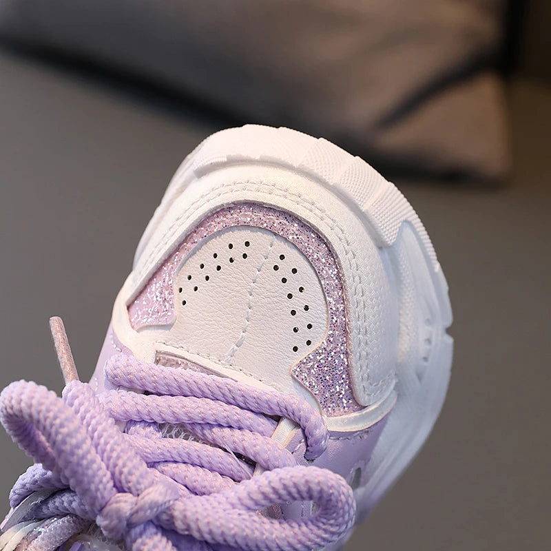 Children's Shoes 2026 New Toddler Girls Sport Shoes Soft Sole Breathable Outdoor Tennis Fashion Kids Sneakers EU21-30