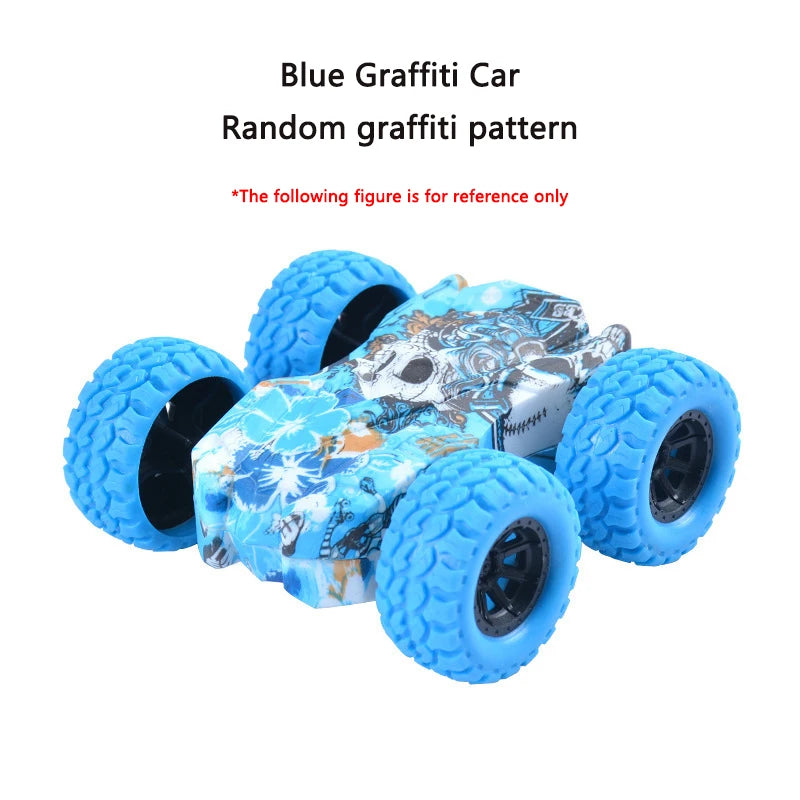 Mini Inertia Car Toys For Children Collision Automatic Turnover Double-Sided Running Car Toy