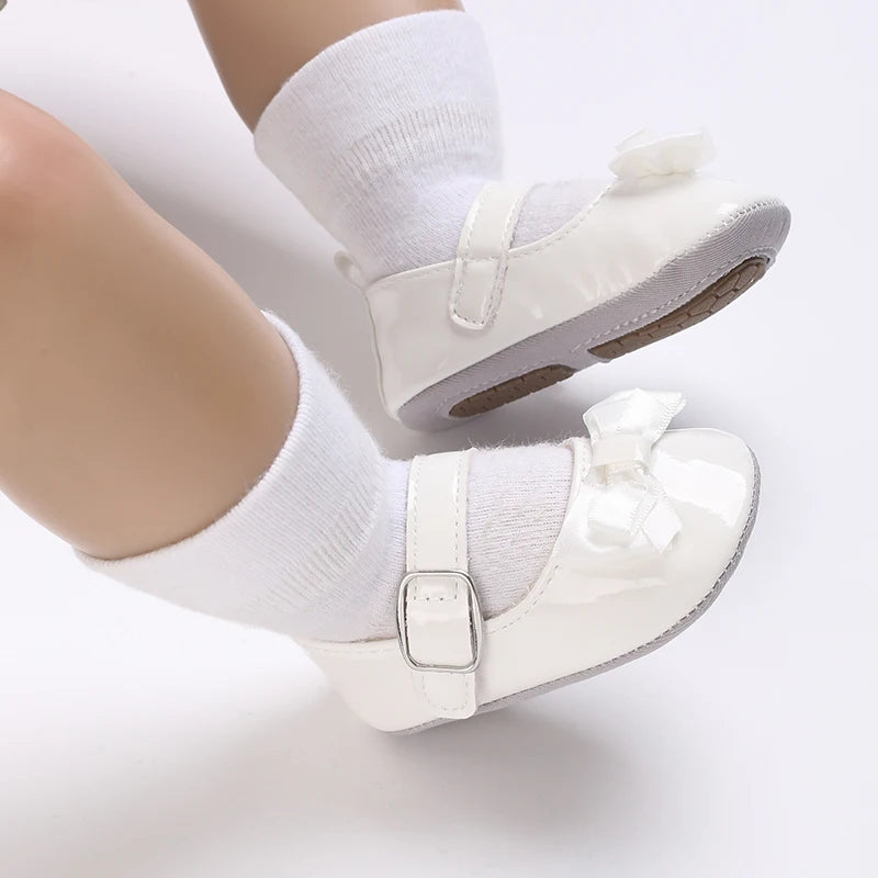 White Shoes for Baby Girl 0-18M Girl Soft Sole Princess Shoes Formal Wedding Birthday Party Toddler