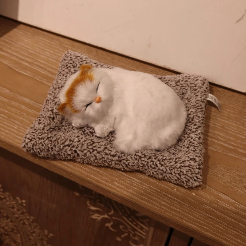Interactive Meowing Kitten Plush with Press-to-Meow Sound, Realistic Cat