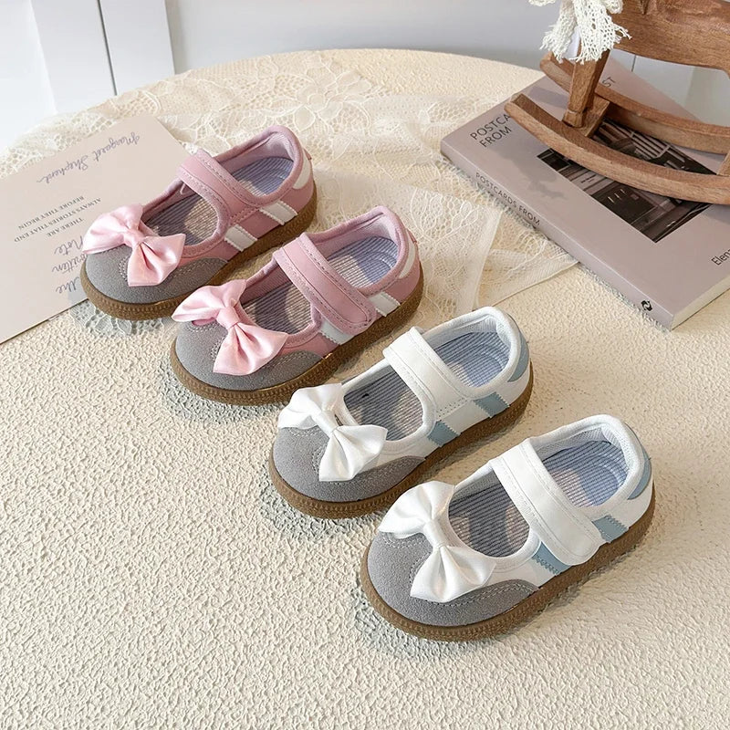 Girls Summer Sandals Cute Bowknot Children Shoes Soft Sole Toddler Beach Sandals Kids Casual Closed Toe Flats Outdoor Sneakers