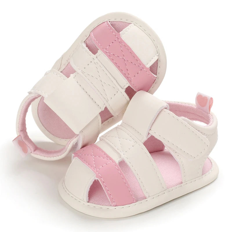 Baby Shoes For Boys and Girls Aged 0-1 In Summer With Perforated Sandals and Non Slip Soft Soles For Learning To Walk