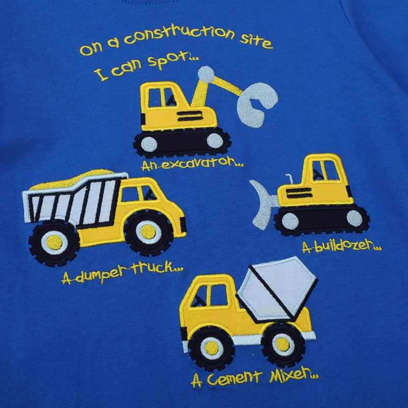 Gojo Dinosaurs Embroidery Toddler Tees - GuGuTon baby store - Baby Fashion - Toddlers Outfits - Babies Outfits - Toddler Clothes - Kids Clothing - Newborn Clothes - Newborn Wear - Kids Wear - Trending Clothes - Trending Outfits - Fall Fashion - Winter Fashion - Girls Clothes - Boys Clothes - Babies Wear - Kids Accessories - KidsWear - Summer Clothes - Summer Fashion - Summer Trend - Falls Sweaters - Tops - Bottom - Jeans - Blouse - Dresses - Newborn Dresses - Toys