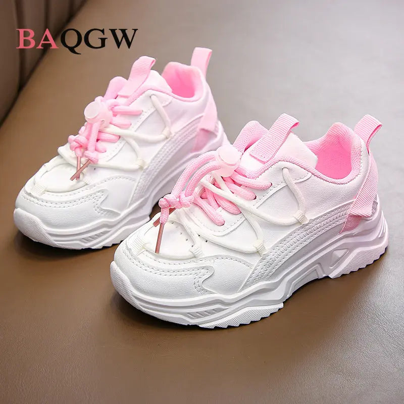 Girls Gradient Design Shoes Children Platform Sneakers Casual 4-12 Years Autumn Kids Chunky Running Sports Tennis Shoes for Girl