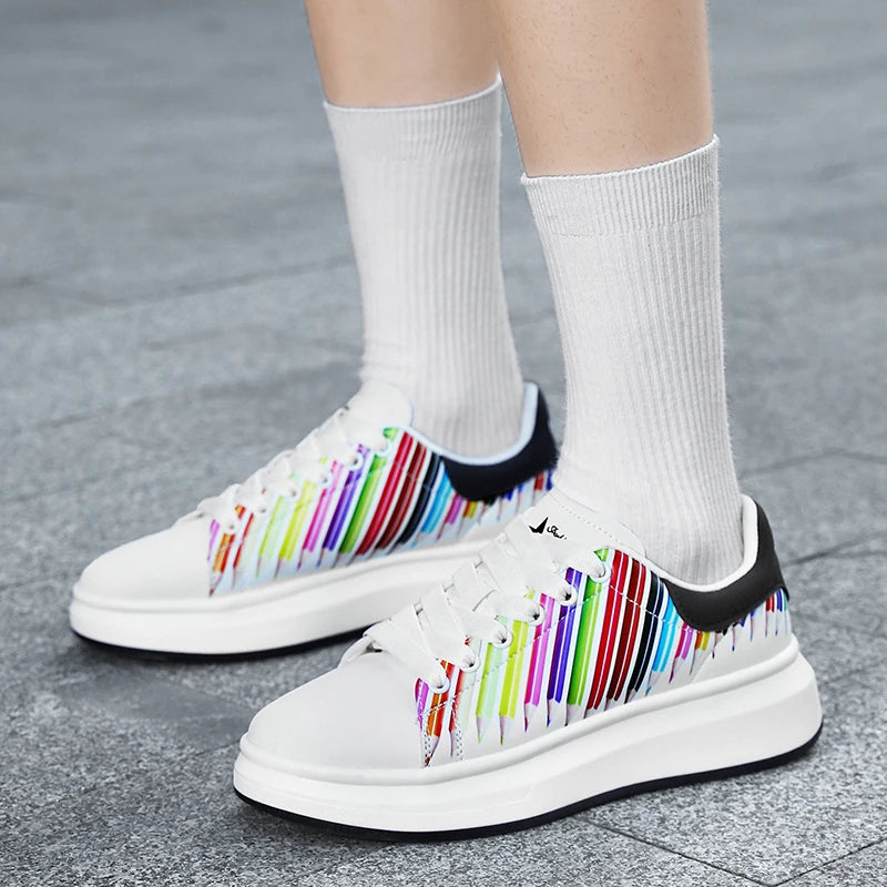 Darius Men Thick Soled Casual Sneakers for Daily Wear
