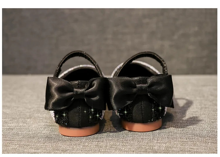 Girl Shoes Spring New Girls Soft Sole Leather Shoes Rainbow Sequins Dress Princess Shoes Kids Shoe Mary Jane Shoe Zapatos Niña