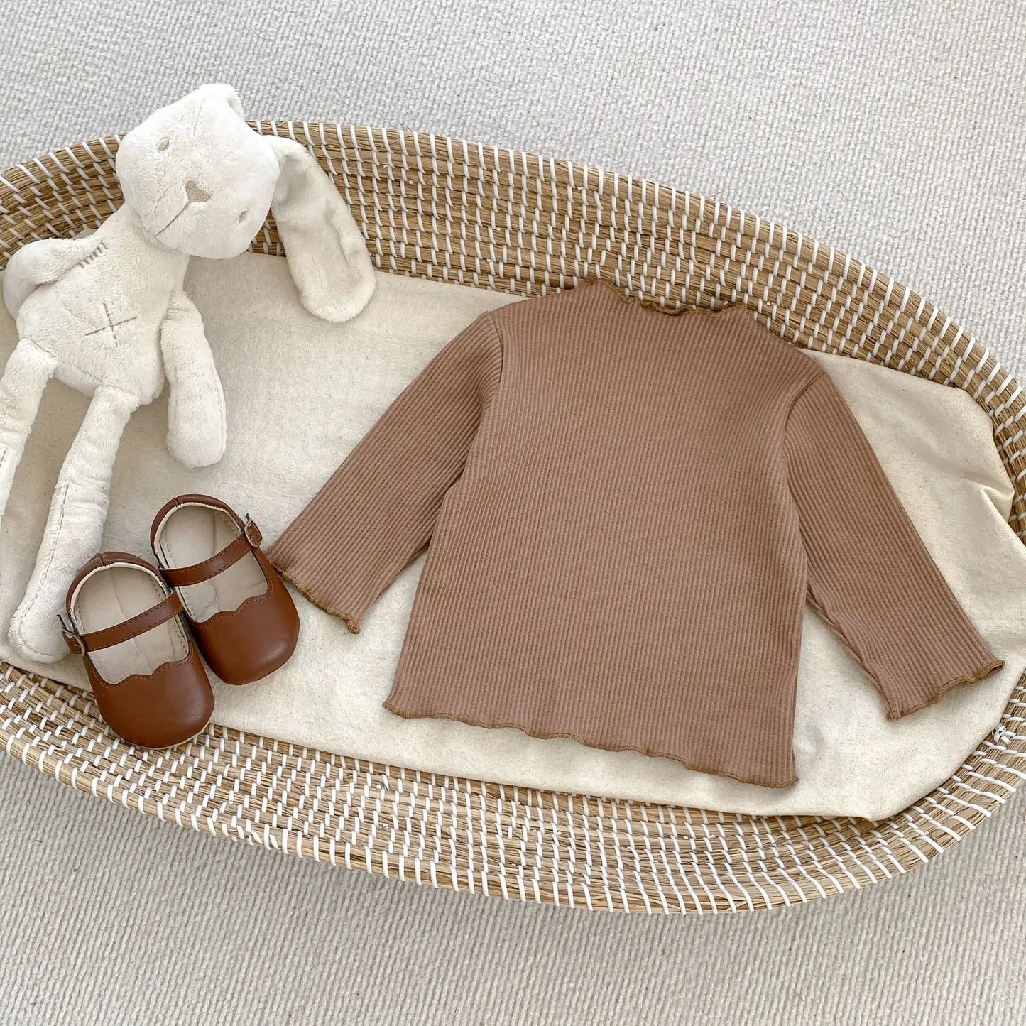Ana Long Sleeve Cotton Casual Bottoming Tops