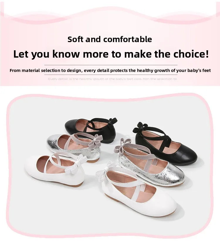 2026 New Girl Shoe Girl Christmas Shoes Party Performance Ballet Flats Slip on Boat Shoes Girl Dress Ballerina Princess Shoes
