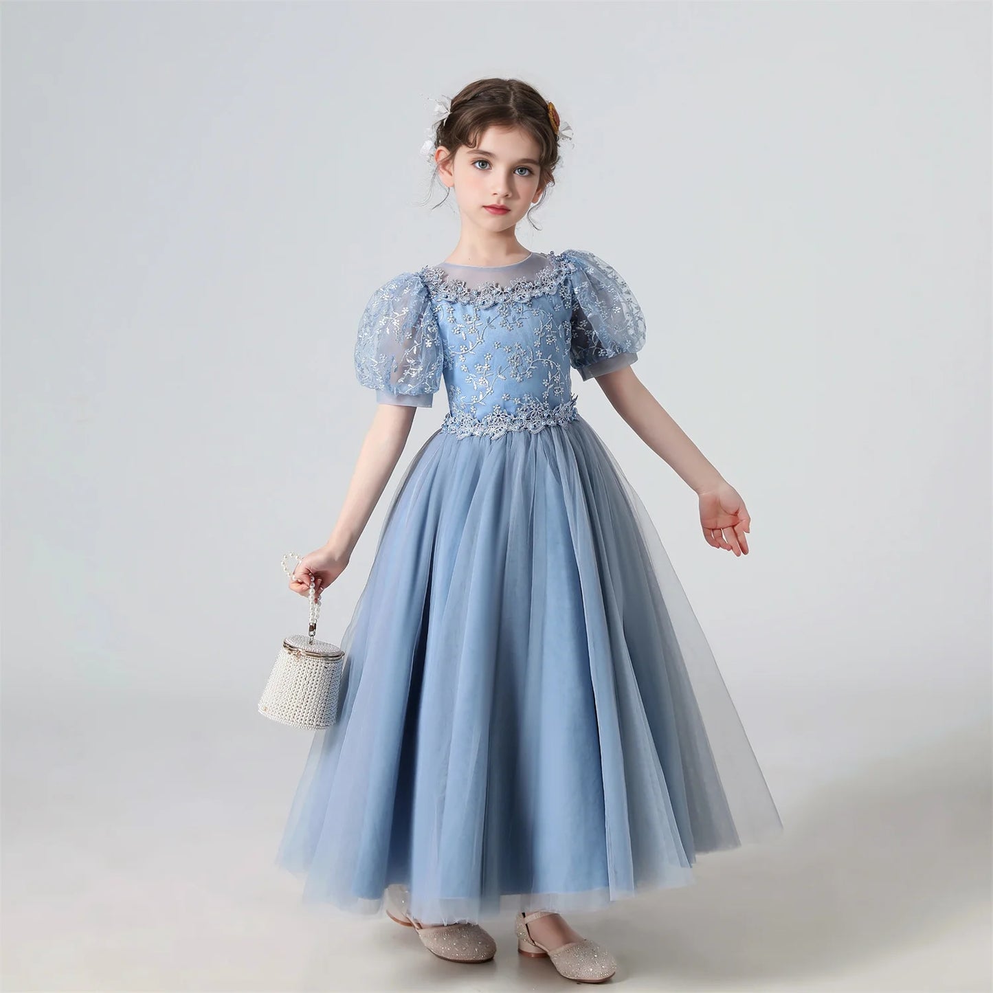 Baby Girls Party Dresses Elegant Kids Wedding Prom Gown Flower