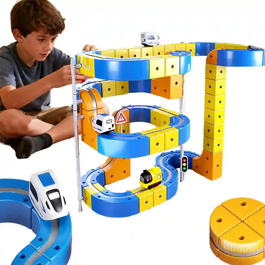 DIY Electric Magnetic Track Set With High-Speed Rail Vehicles (1-100+pieces)