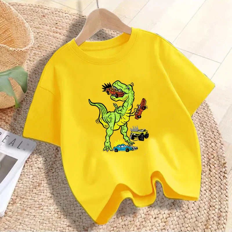 Jhon cute Dino Cartoon Print Children's Tshirt - GuGuTon baby store - Baby Fashion - Toddlers Outfits - Babies Outfits - Toddler Clothes - Kids Clothing - Newborn Clothes - Newborn Wear - Kids Wear - Trending Clothes - Trending Outfits - Fall Fashion - Winter Fashion - Girls Clothes - Boys Clothes - Babies Wear - Kids Accessories - KidsWear - Summer Clothes - Summer Fashion - Summer Trend - Falls Sweaters - Tops - Bottom - Jeans - Blouse - Dresses - Newborn Dresses - Toys