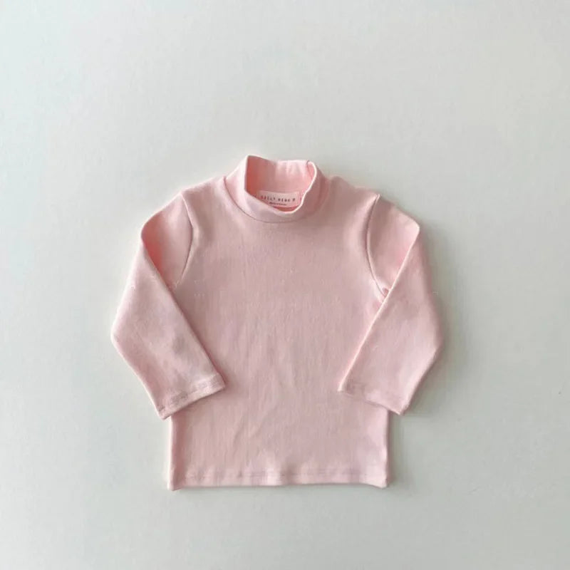 Daniela Turtleneck Cotton Long-Sleeve Tops