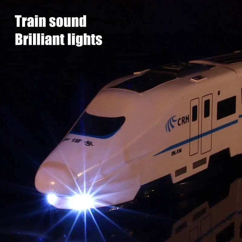 Kids Simulation High-speed Railway  Sound Light Train Toys