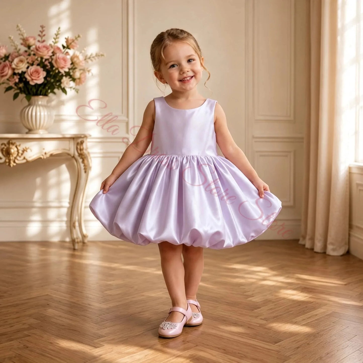Wholesale Baby 3D Flower Girl Dress for Kids Bloomer Top Market
