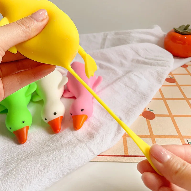 Funny Cute Stretchy Soft Duck Squishy Toys Squeeze Stress Relief Toys Squishy Fidget Toys Party Favors Kids Birthday Gift