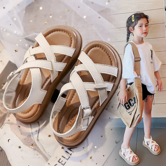 Girl's Shoes Children's Roman Sandals 2026  Soft Sole