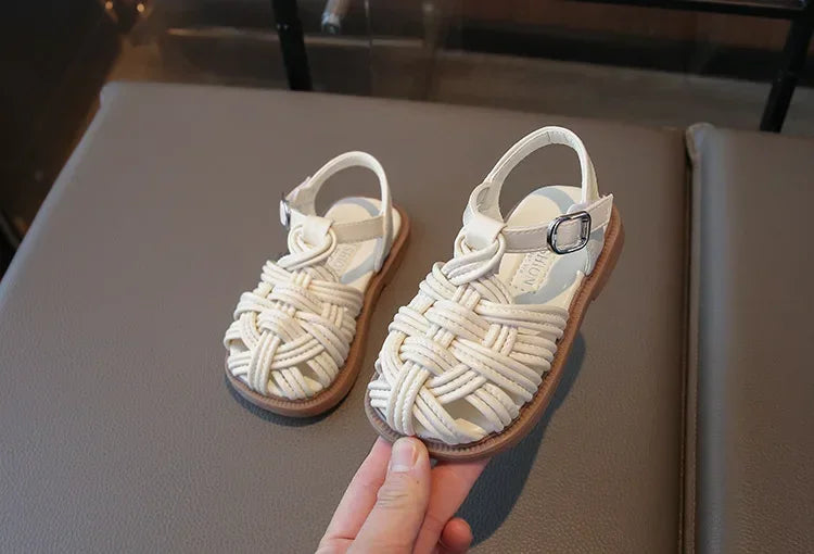 New Sandals Summer Children's Woven Casual Baby Shoes Girls