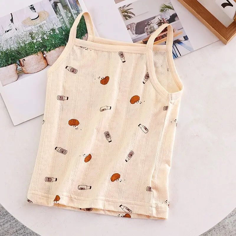 Diana Light Suspenders Summer Sleeveless Top