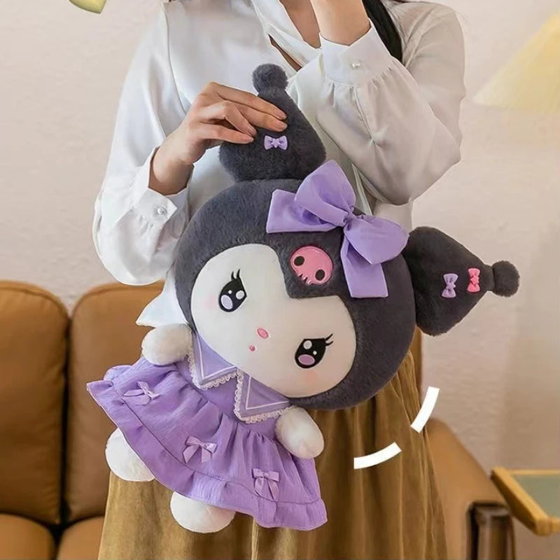 30cm Sanlio Purple Dress Kuromi Stuffed Plush Toy Cute Anime