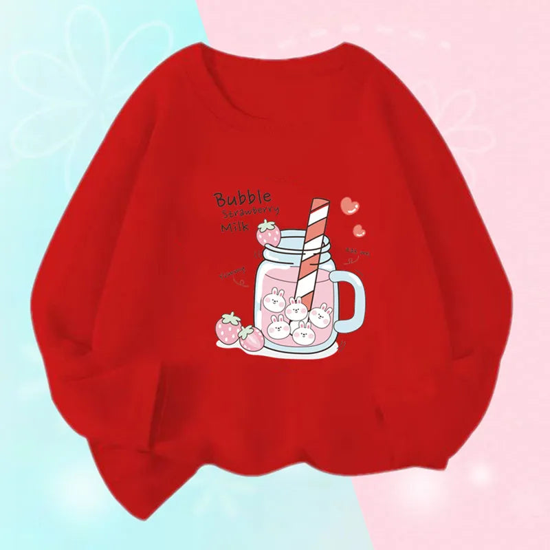Charlotte Strawberry Girls Graphic Juice Kids Cartoon Long Sleeve - GuGuTon baby store - Baby Fashion - Toddlers Outfits - Babies Outfits - Toddler Clothes - Kids Clothing - Newborn Clothes - Newborn Wear - Kids Wear - Trending Clothes - Trending Outfits - Fall Fashion - Winter Fashion - Girls Clothes - Boys Clothes - Babies Wear - Kids Accessories - KidsWear - Summer Clothes - Summer Fashion - Summer Trend - Falls Sweaters - Tops - Bottom - Jeans - Blouse - Dresses - Newborn Dresses - Toys