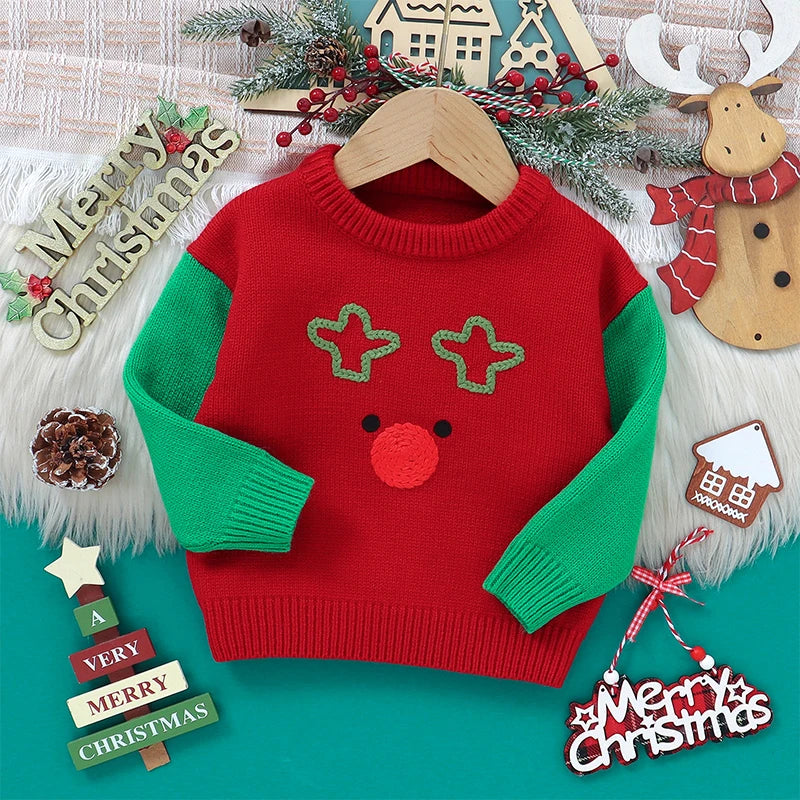 Roman 0-3Y Lovely Christmas Sweater - GuGuTon baby store - Baby Fashion - Toddlers Outfits - Babies Outfits - Toddler Clothes - Kids Clothing - Newborn Clothes - Newborn Wear - Kids Wear - Trending Clothes - Trending Outfits - Fall Fashion - Winter Fashion - Girls Clothes - Boys Clothes - Babies Wear - Kids Accessories - KidsWear - Summer Clothes - Summer Fashion - Summer Trend - Falls Sweaters - Tops - Bottom - Jeans - Blouse - Dresses - Newborn Dresses - Toys