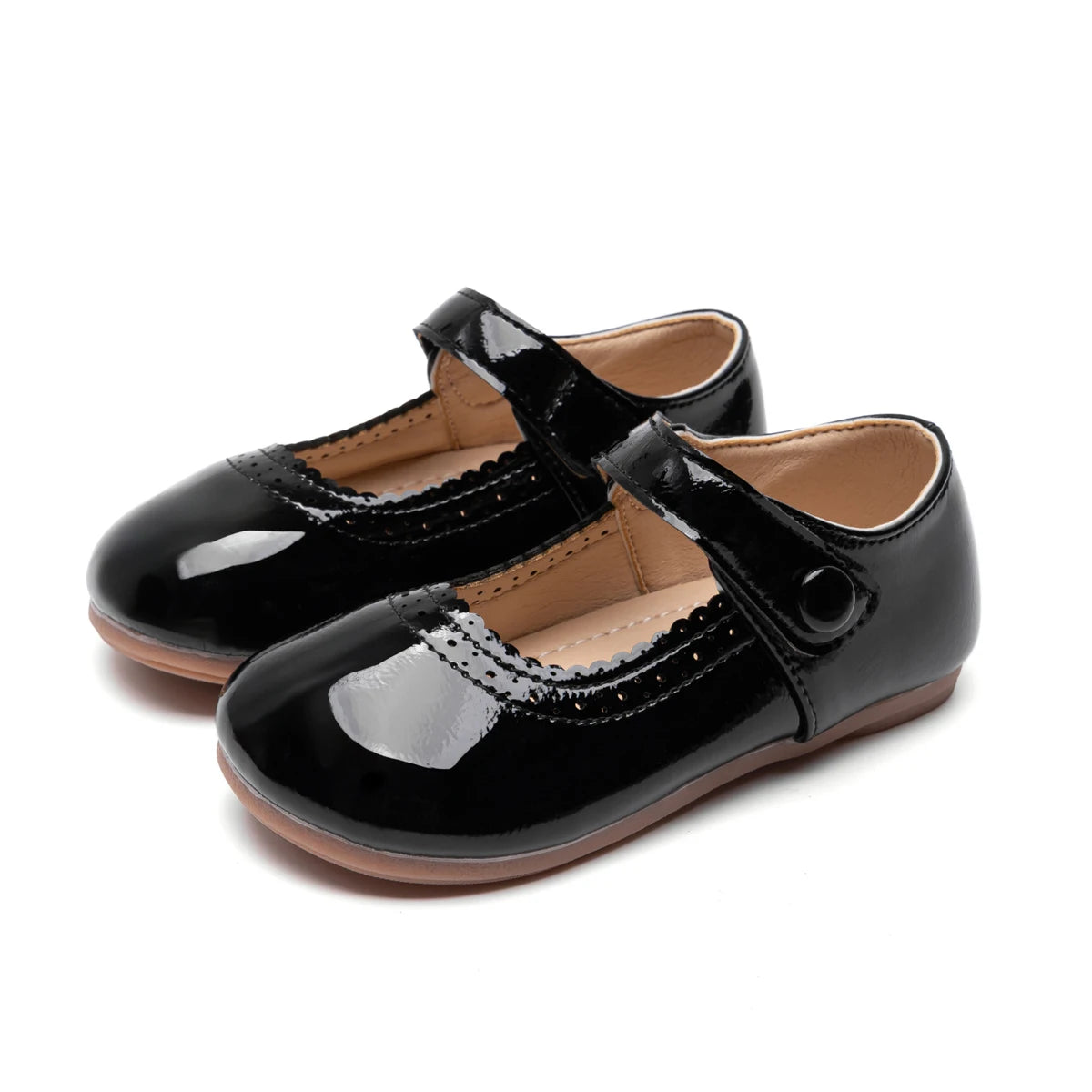 Girls' Leather Shoes 2025 Spring/Autumn New Simple Solid Color Kid's Princess Shoes Lightweight Children's Shoes 21-30