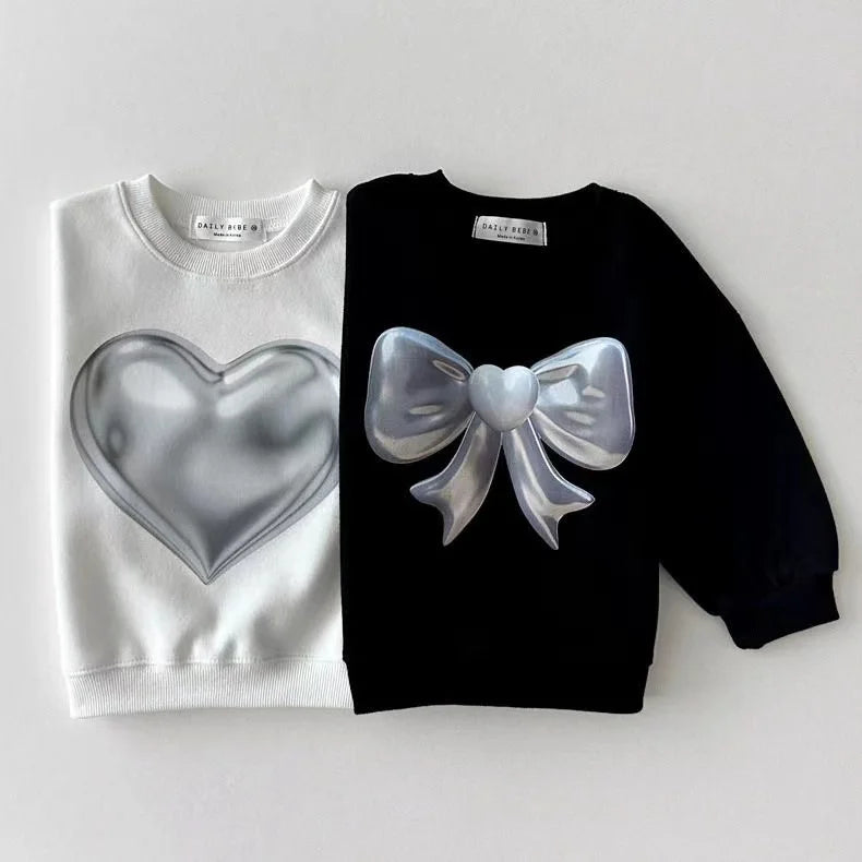 Cartoon Printed Sweatshirts Pullover Kid's Long Sleeves