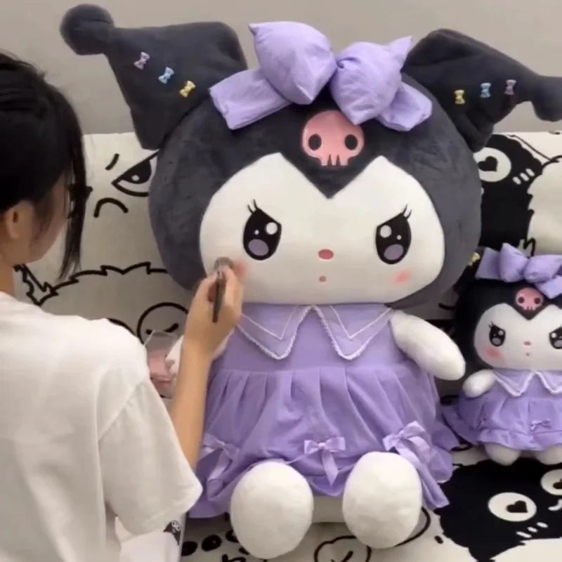 30cm Sanlio Purple Dress Kuromi Stuffed Plush Toy Cute Anime