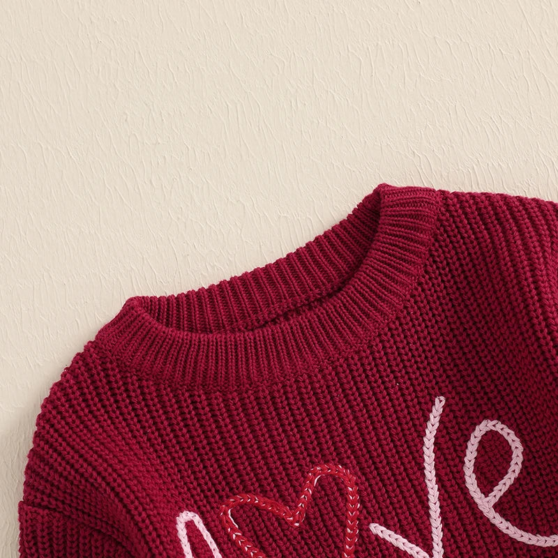 George Valentine's Day Knit Sweater - GuGuTon baby store - Baby Fashion - Toddlers Outfits - Babies Outfits - Toddler Clothes - Kids Clothing - Newborn Clothes - Newborn Wear - Kids Wear - Trending Clothes - Trending Outfits - Fall Fashion - Winter Fashion - Girls Clothes - Boys Clothes - Babies Wear - Kids Accessories - KidsWear - Summer Clothes - Summer Fashion - Summer Trend - Falls Sweaters - Tops - Bottom - Jeans - Blouse - Dresses - Newborn Dresses - Toys
