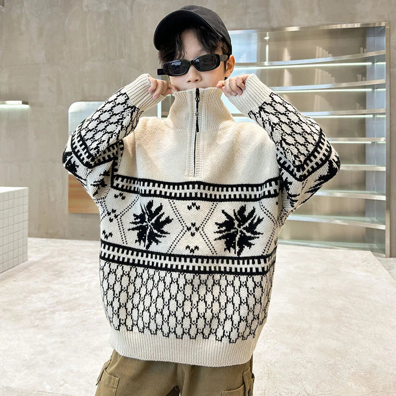 Milan Long Sleeve Teenager Polo Collar Sweater - GuGuTon baby store - Baby Fashion - Toddlers Outfits - Babies Outfits - Toddler Clothes - Kids Clothing - Newborn Clothes - Newborn Wear - Kids Wear - Trending Clothes - Trending Outfits - Fall Fashion - Winter Fashion - Girls Clothes - Boys Clothes - Babies Wear - Kids Accessories - KidsWear - Summer Clothes - Summer Fashion - Summer Trend - Falls Sweaters - Tops - Bottom - Jeans - Blouse - Dresses - Newborn Dresses - Toys