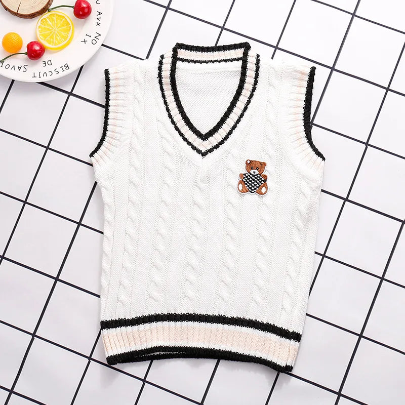 Carlos Knit Vest Thick Sleeveless Sweater - GuGuTon baby store - Baby Fashion - Toddlers Outfits - Babies Outfits - Toddler Clothes - Kids Clothing - Newborn Clothes - Newborn Wear - Kids Wear - Trending Clothes - Trending Outfits - Fall Fashion - Winter Fashion - Girls Clothes - Boys Clothes - Babies Wear - Kids Accessories - KidsWear - Summer Clothes - Summer Fashion - Summer Trend - Falls Sweaters - Tops - Bottom - Jeans - Blouse - Dresses - Newborn Dresses - Toys