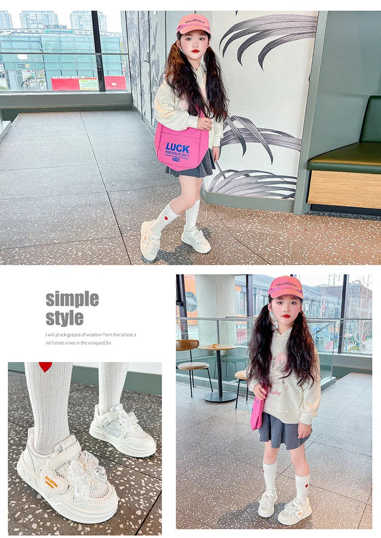 4 To 12 Years Autumn Children Shoes Girls Sneaker 2026 PU Leather Flat Shoes Kids Casual Sneaker Comfortable Cute Girls Shoes