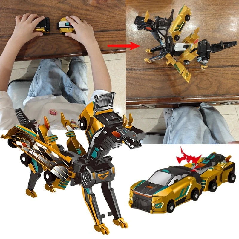 Transforming Dinosaur Car Toy - Magnetic Fun for Kids
