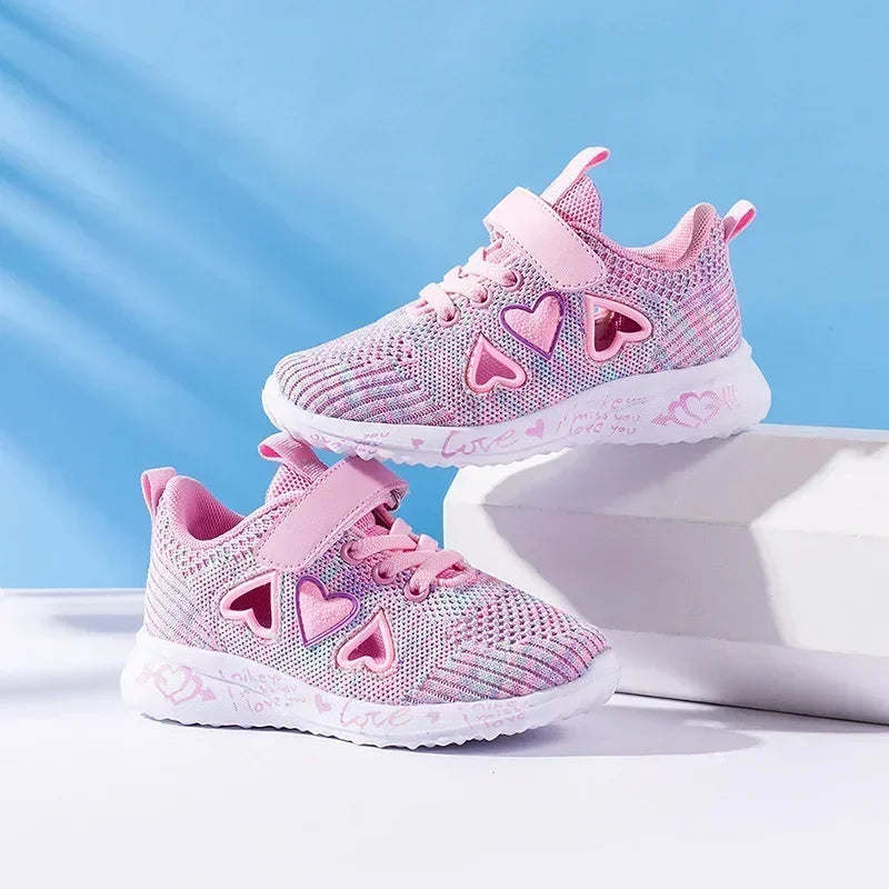 Girls Sneakers Kids Summer Light Mesh Casual Shoes Children Autumn Breathable Tenis