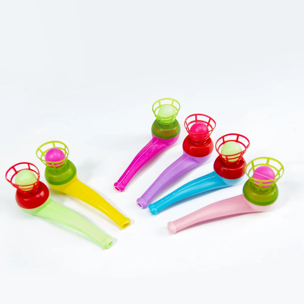 3pcs Plastic Pipe Blowing Ball Toys Outdoor Games Balance Training Toys Learning Toys