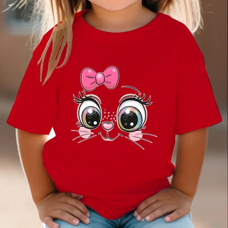Triana Summer Cute Cartoon Cat Graphic Sleeve Wild Tees - GuGuTon baby store - Baby Fashion - Toddlers Outfits - Babies Outfits - Toddler Clothes - Kids Clothing - Newborn Clothes - Newborn Wear - Kids Wear - Trending Clothes - Trending Outfits - Fall Fashion - Winter Fashion - Girls Clothes - Boys Clothes - Babies Wear - Kids Accessories - KidsWear - Summer Clothes - Summer Fashion - Summer Trend - Falls Sweaters - Tops - Bottom - Jeans - Blouse - Dresses - Newborn Dresses - Toys