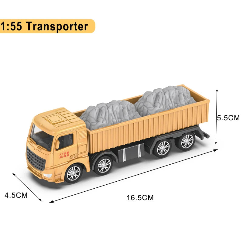 Engineering Vehicle Toys for Boys Alloy+Plastic Tractor Excavator Bulldozer Crane Truck Model Diecast Children Collection Gifts