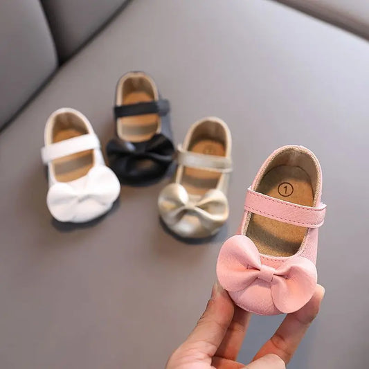 Baby Girl Casual and Comfortable Solid Color Mary Jane Shoes